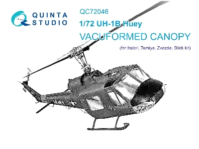 Bell Uh-1 B Huey - Vacuumed Clear Canopy (For Italeri, Tamiya, Zvezda, Bilek Kits) - zdjęcie 2
