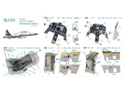 Norhtrop F-5f-2 Tiger Ii - 3d-printed & Coloured Interior (For Kitty Hawk Kits) - zdjęcie 12