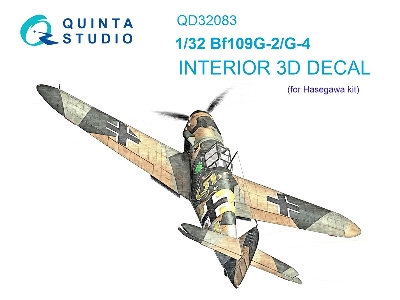 Messerschmitt Bf 109 G-2 / G-4 - 3d-printed & Coloured Interior (For Hasegawa Kits) - zdjęcie 2