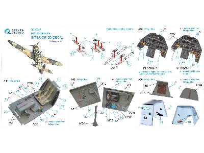 Messerschmitt Bf 109 G-2 / G-4 - 3d-printed & Coloured Interior (For Hasegawa Kits) - zdjęcie 12