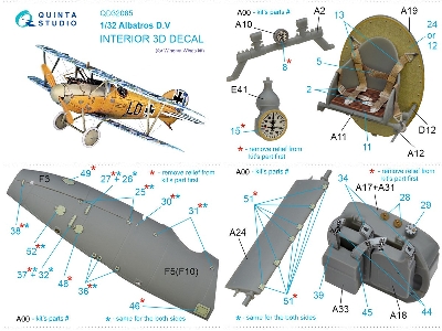 Albatros D.V Interior  - 3d-printed & Coloured Interior (For Wingnut Wings Kits) - zdjęcie 13