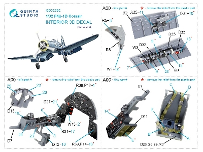 Vought F4u-1d- 3d-printed & Coloured Interior (For Tamiya Kits) - zdjęcie 10