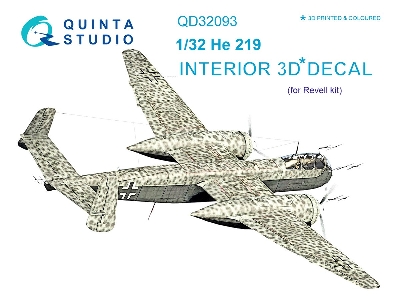 Heinkel He-219- 3d-printed & Coloured Interior (For Revell  Kits) - zdjęcie 2