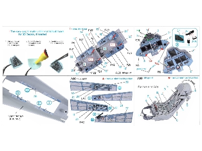 Sukhoi Su-30sm Flanker-c - 3d-printed & Coloured Interior (For Trumpeter Su-30mkk Kits) - zdjęcie 13