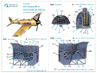Hawker Tempest Mk.Ii - 3d-printed & Coloured Interior (For Special Hobby And Revell Kits) - zdjęcie 12
