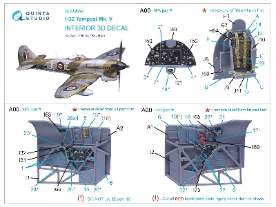 Hawker Tempest Mk. V - 3d-printed & Coloured Interior (For Special Hobby And Revell Kits) - zdjęcie 12