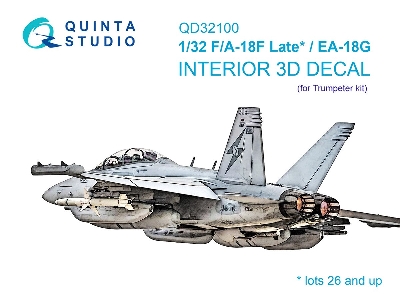 Boeing F/A-18 F Late And Ea-18 G - 3d-printed & Coloured Interior (For Trumpeter Kits) - zdjęcie 2