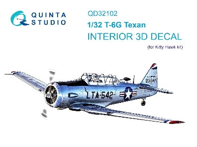 North American T-6 G Texan - 3d-printed & Coloured Interior (For Kitty Hawk Kits) - zdjęcie 2