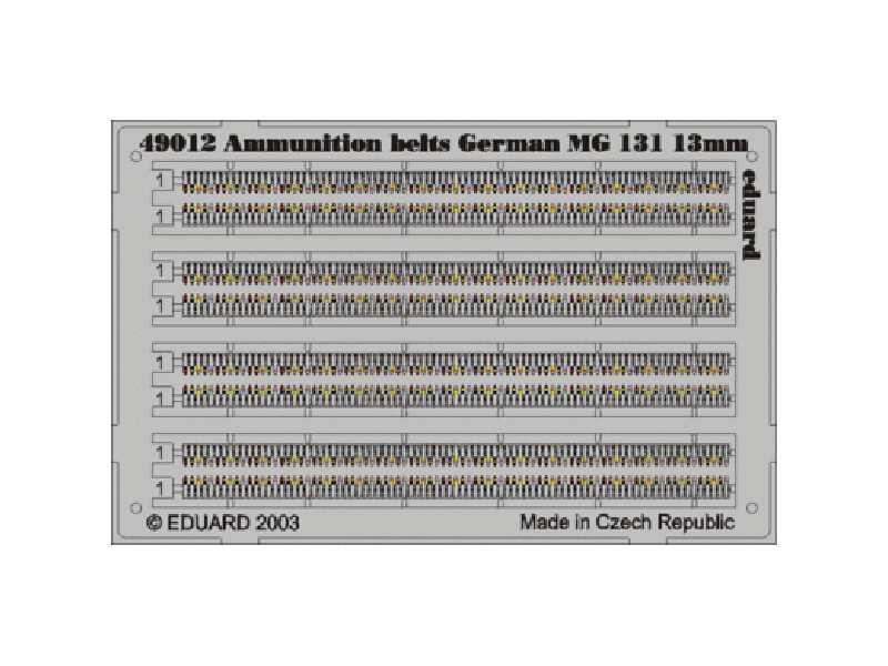 Ammunition Belts MG131 13mm 1/48 - blaszki - zdjęcie 1 Ammunition Belts MG131 13mm 1/48 - blaszki - zdjęcie 1