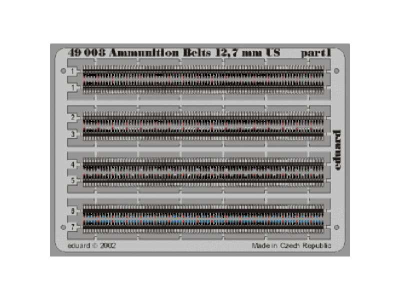 Ammunition Belts US Cal.0.50 1/48 - blaszki - zdjęcie 1 Ammunition Belts US Cal.0.50 1/48 - blaszki - zdjęcie 1