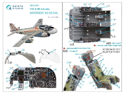 Grumman A-6 E Intruder 3d-printed & Coloured Interior (For Trumpeter Kits) - zdjęcie 13
