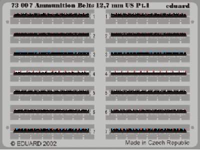  Ammunition Belts US Cal.0.50 1/72 - blaszki - zdjęcie 1