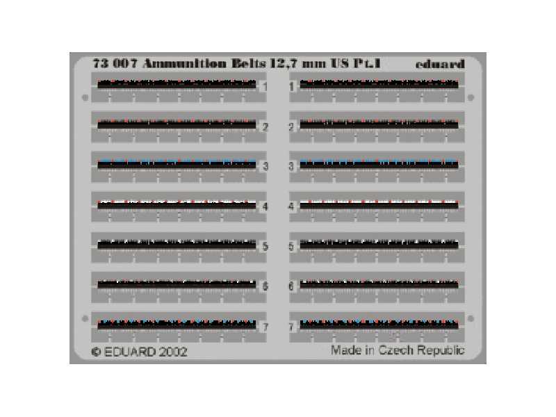  Ammunition Belts US Cal.0.50 1/72 - blaszki - zdjęcie 1