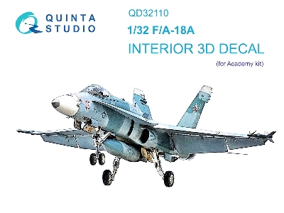 Mcdonnell Douglas F/A-18 A Hornet - 3d-printed & Coloured Interior (For Academy Kits) - zdjęcie 2