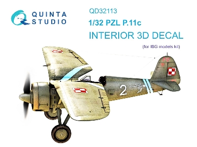 Pzl P.11c - 3d-printed & Coloured Interior (For Ibg Kits) - zdjęcie 2
