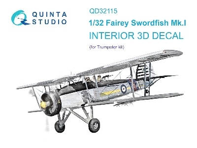 Fairey Swordfish Mk.I - 3d-printed & Coloured Interior (Fortrumpeter Kits) - zdjęcie 2