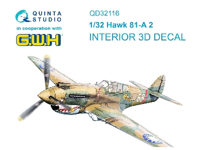 Curtiss Hawk 81-a 2 - 3d-printed & Coloured Interior (For Gwh Kits - zdjęcie 2