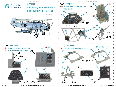 Fairey Swordfish Mk.Ii - 3d-printed & Coloured Interior (For Trumpeter Kits) - zdjęcie 12