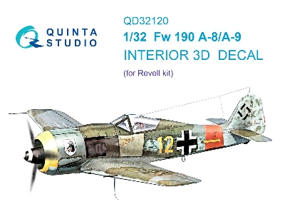 Focke Wulf Fw 190 A-8 / A-9 - 3d-printed & Coloured Interior (For Revell Kits) - zdjęcie 2