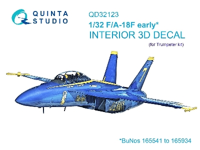Boeing F/A-18 F Early - 3d-printed & Coloured Interior (For Trumpeter Kits) - zdjęcie 2
