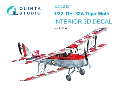 De Havilland Dh. 82 A Tiger Moth  - 3d-printed & Coloured Interior (For Icm Kits) - zdjęcie 2