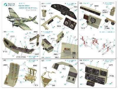 Heinkell He 111 P/H - 3d-printed & Coloured Interior (For Revell And Pro Modeler Kits) - zdjęcie 14