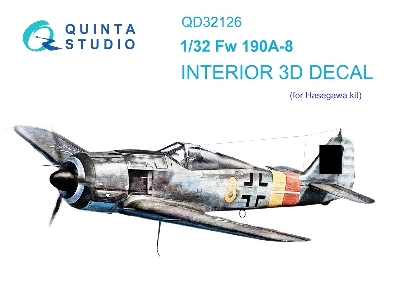 Focke Wulf Fw 190 A-8 - 3d-printed & Coloured Interior (For Hasegawa Kits) - zdjęcie 2