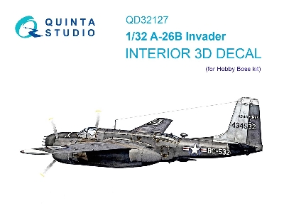 Douglas A-26 B Invader - 3d-printed & Coloured Interior (For Hobby Boss Kits) - zdjęcie 2