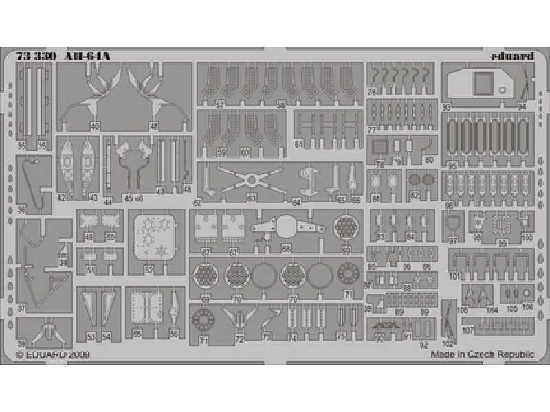  AH-64A S. A. 1/72 - Hobby Boss - blaszki - zdjęcie 1