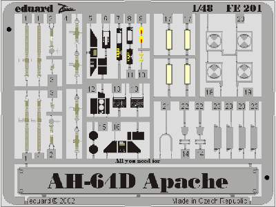  AH-64D 1/48 - Hasegawa - blaszki - zdjęcie 3