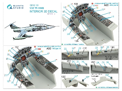Lockheed Tf-104 G - 3d-printed & Coloured Interior (For Italeri Kits) - zdjęcie 13