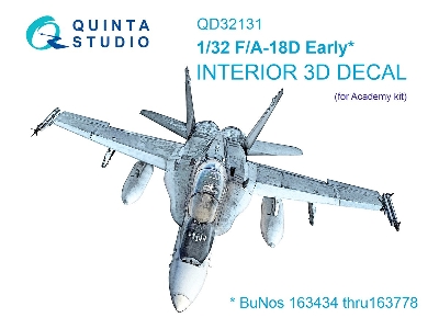 Mcdonnell Dougals F/A-18 D Early  - 3d-printed & Coloured Interior (For Academy Kits) - zdjęcie 2