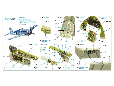 Grumman F6f-3 Hellcat - 3d-printed & Coloured Interior (For Trumpeter Kits) - zdjęcie 11