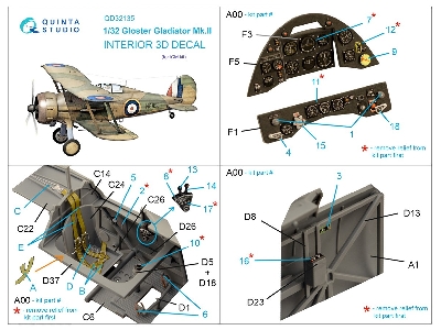Gloster Gladiator Mk.Ii - 3d-printed & Coloured Interior (For Icm Kits) - zdjęcie 11