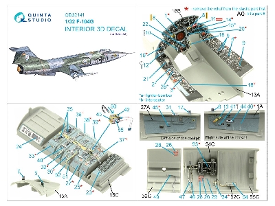 Lockheed F-104 G - 3d-printed & Coloured Interior (For Italeri Kits) - zdjęcie 14