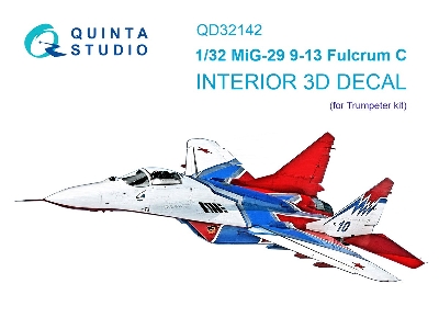 Mig-29 9-13 Fulcrum C - 3d-printed & Coloured Interior (For Trumpeter Kits) - zdjęcie 2
