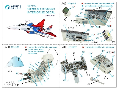 Mig-29 9-13 Fulcrum C - 3d-printed & Coloured Interior (For Trumpeter Kits) - zdjęcie 13
