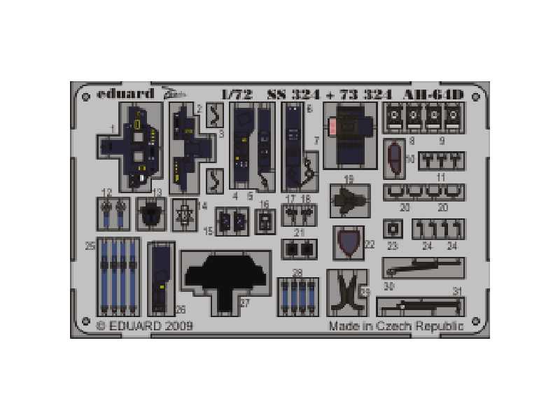 AH-64D S. A. 1/72 - Hobby Boss - blaszki - zdjęcie 1 AH-64D S. A. 1/72 - Hobby Boss - blaszki - zdjęcie 1