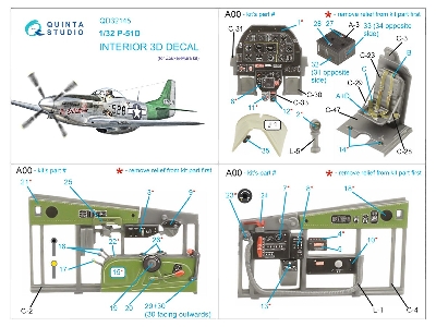 North Amercian P-51 D - 3d-printed & Coloured Interior (For Zoukei-mura Kits) - zdjęcie 12