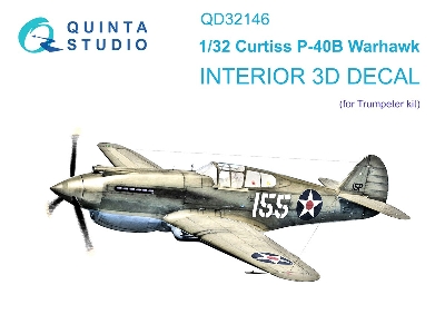 Curtiss P-40 B Warhawk - 3d-printed & Coloured Interior (For Trumpeter Kits) - zdjęcie 2