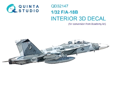 Mcdonnell Douglas F/A-18 B Hornet - 3d-printed & Coloured Interior (For Academy Kits) - zdjęcie 2