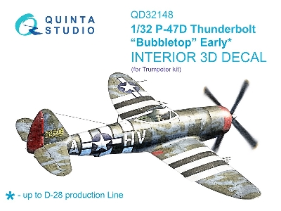 Republic P-47 D Thunderbolt 'bubbletop' Early - 3d-printed & Coloured Interior (For Trumpeter Kits) - zdjęcie 2