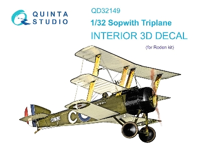 Sopwith Triplane - 3d-printed & Coloured Interior (For Roden Kits) - zdjęcie 1
