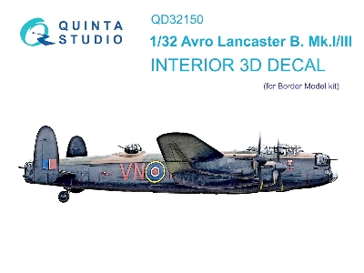 Avro Lancaster B. Mk.I/Iii - 3d-printed & Coloured Interior (For Border Model Kits) - zdjęcie 2