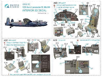 Avro Lancaster B. Mk.I/Iii - 3d-printed & Coloured Interior (For Border Model Kits) - zdjęcie 13