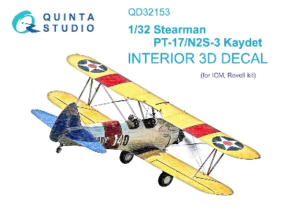 Stearman Pt-17/N2s-3 Kaydet - 3d-printed & Coloured Interior (For Icm And Revell Kits) - zdjęcie 2
