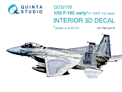 Mcdonnell Dogulas F-15 A /C Early / J Early Eagle - 3d-printed & Coloured Interior (For Tamiya Kits) - zdjęcie 2
