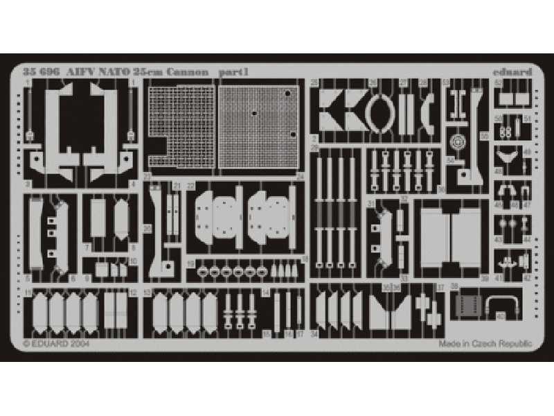  AIFV NATO 250mm Cannon 1/35 - Afv Club - blaszki - zdjęcie 1