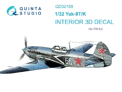 Yakovlev Yak-9 T/K - 3d-printed & Coloured Interior (For Icm Kits) - zdjęcie 2