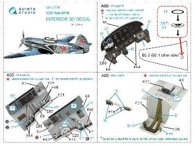 Yakovlev Yak-9 T/K - 3d-printed & Coloured Interior (For Icm Kits) - zdjęcie 12